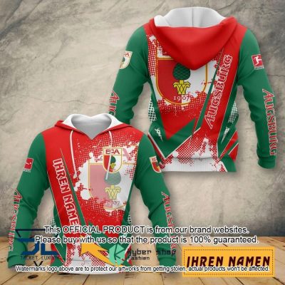 FC Augsburg Custom Name Pullover Hoodie