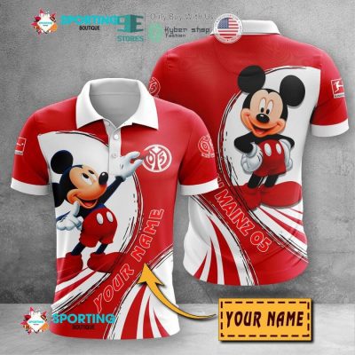 1. FSV Mainz 05 Custom Name Mickey Polo Shirt