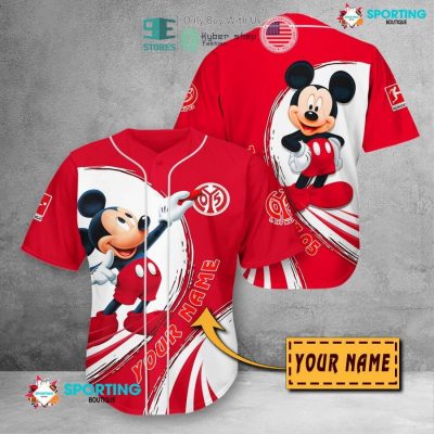 1. FSV Mainz 05 Custom Name Mickey Baseball Jersey