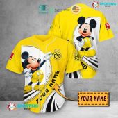 Borussia Dortmund Custom Name Yellow Mickey Baseball Jersey