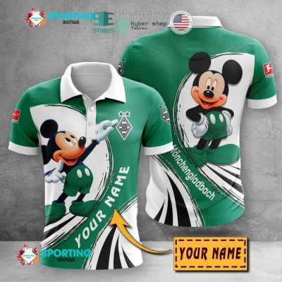 Borussia M?nchengladbach Custom Name Mickey Polo Shirt