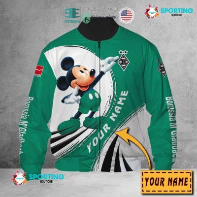 Borussia M?nchengladbach Custom Name Mickey Bomber Jacket