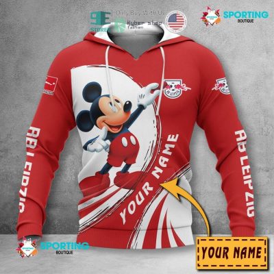 RB Leipzig Custom Name Mickey Pullover Hoodie