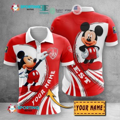 Stade Brestois 29 Custom Name Mickey Polo Shirt