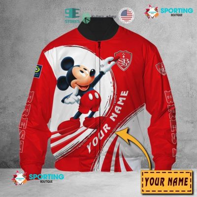 Stade Brestois 29 Custom Name Mickey Bomber Jacket