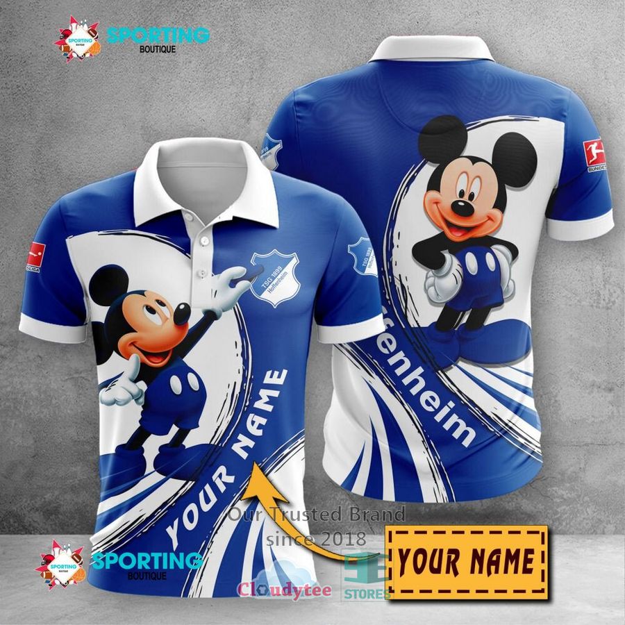 TSG 1899 Hoffenheim Custom Name Mickey Polo Shirt TSG 1899 Hoffenheim Custom Name Mickey Polo Shirt