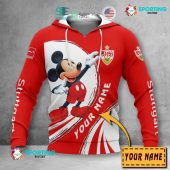 VfB Stuttgart Custom Name Mickey Pullover Hoodie