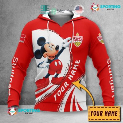 VfB Stuttgart Custom Name Mickey Pullover Hoodie