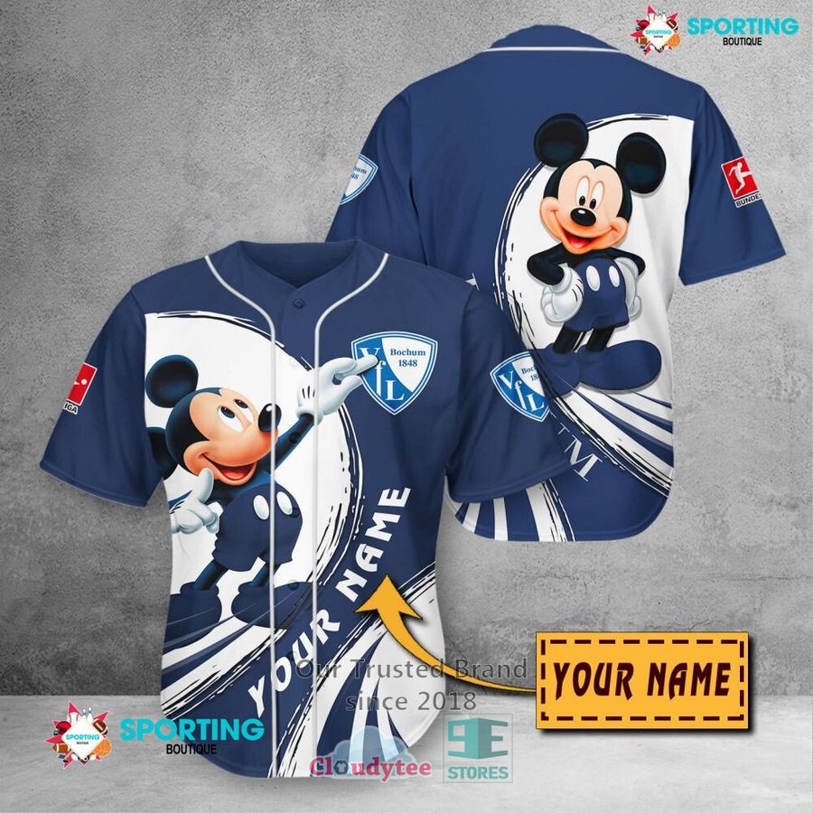 VfL Bochum 1848 Custom Name Mickey Baseball Jersey VfL Bochum 1848 Custom Name Mickey Baseball Jersey
