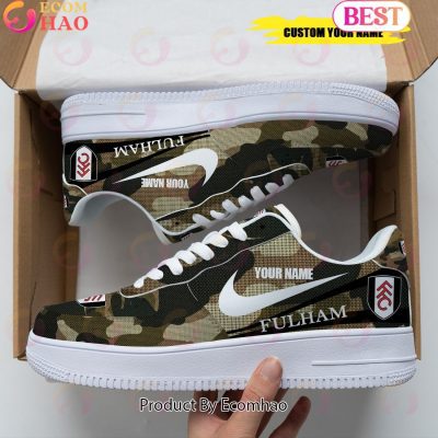 Personalized Name FULHAM F.C Camouflage Air Force 1 Sneaker