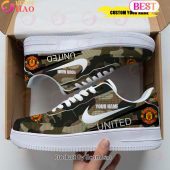 Personalized Name Manchester United FC Camouflage Air Force 1 Sneaker