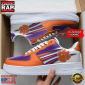 NCAA Custom Name Clemson Tigers Seminoles Air Force 1 Running Sneakers Shoes