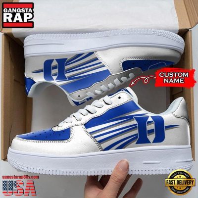 NCAA Custom Name Duke Blue Devils Seminoles Air Force 1 Running Sneakers Shoes