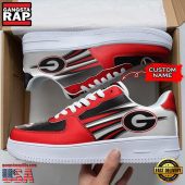 NCAA Custom Name Georgia Bulldogs Air Force 1 Running Sneakers Shoes