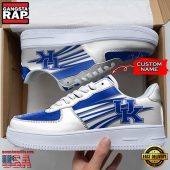 NCAA Custom Name Kentucky Wildcats Air Force 1 Running Sneakers Shoes