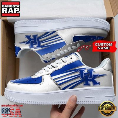 NCAA Custom Name Kentucky Wildcats Air Force 1 Running Sneakers Shoes