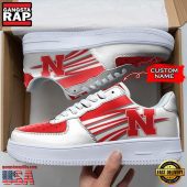 NCAA Custom Name Nebraska Cornhuskers Air Force 1 Running Sneakers Shoes