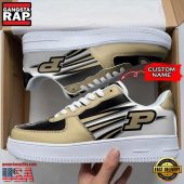 NCAA Custom Name Purdue Boilermakers Air Force 1 Running Sneakers Shoes