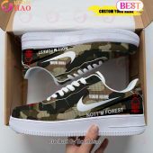 Personalized Name Nottingham Forest FC Camouflage Air Force 1 Sneaker