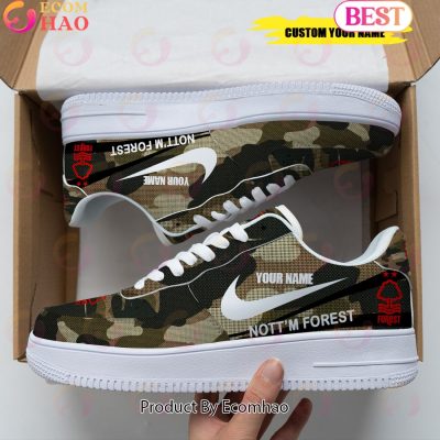 Personalized Name Nottingham Forest FC Camouflage Air Force 1 Sneaker