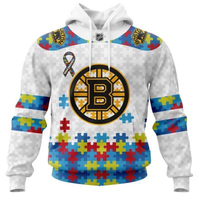 Personalized NHL Boston Bruins Autism Awareness 3D Hoodie