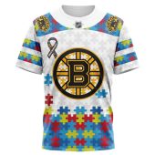 Personalized Nhl Boston Bruins Autism Awareness 3d Hoodie Cool Dp - demo10