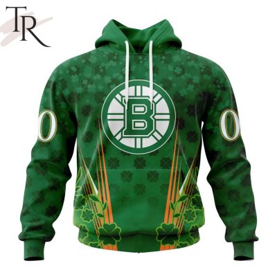 Personalized NHL Boston Bruins Full Green Design For St. Patrick's Day Hoodie