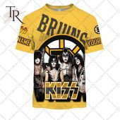 Personalized Nhl Boston Bruins X Kiss Band V2 Style Hoodie 3d Nice Shot Bro - demo10