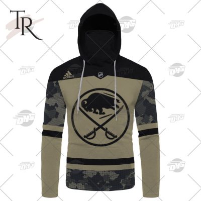 Personalized NHL Buffalo Sabres Camo Military Appreciation Team Authentic Custom Practice Jersey Hoodie 3D