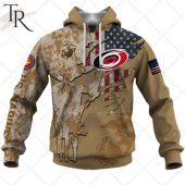 Personalized Nhl Carolina Hurricanes Marine Corps Camo Hoodie Sizzling - demo10