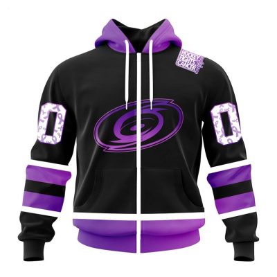 Personalized NHL Carolina Hurricanes Special Black Hockey Fights Cancer Kits T-Shirt