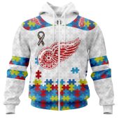 Personalized Nhl Detroit Red Wings Autism Awareness 3d Hoodie Lovely Smile - demo10