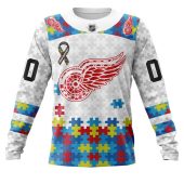 Personalized Nhl Detroit Red Wings Autism Awareness 3d Hoodie Lovely Smile - demo10