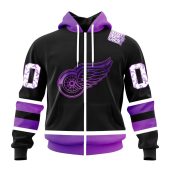 Personalized Nhl Detroit Red Wings Special Black Hockey Fights Cancer Kits T Shirt 2 Rvzh2.jpg - demo10