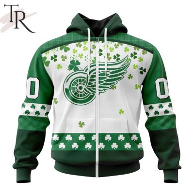 Personalized NHL Detroit Red Wings Special Design For St. Patrick Day Hoodie
