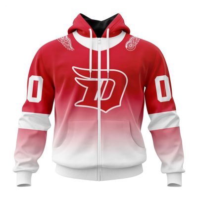 Personalized NHL Detroit Red Wings Special Retro Gradient Design Hoodie