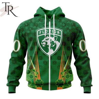 Personalized NHL Florida Panthers Full Green Design For St. Patrick's Day Hoodie