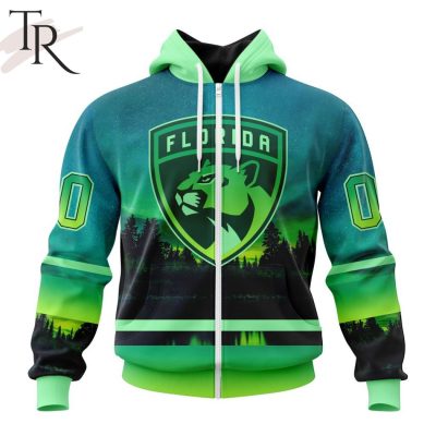 Personalized NHL Florida Panthers Special Design With Northern Light Full Printed Hoodie