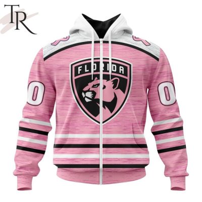 Personalized NHL Florida Panthers Special Pink Fight Breast Cancer Design Hoodie