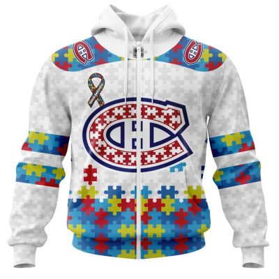 Personalized NHL Montreal Canadiens Autism Awareness 3D Hoodie