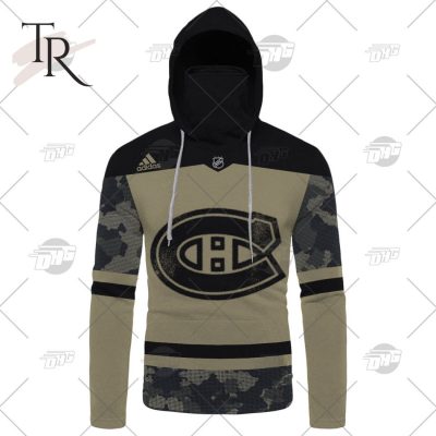 Personalized NHL Montreal Canadiens Camo Military Appreciation Team Authentic Custom Practice Jersey Hoodie 3D