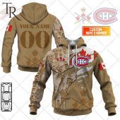 Personalized Nhl Montreal Canadiens Marine Corps Camo Hoodie Heroine - demo10