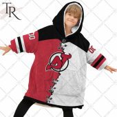 Personalized Nhl New Jersey Devils Mix Jersey Blanket Hoodie Sizzling - demo10