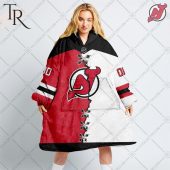 Personalized Nhl New Jersey Devils Mix Jersey Blanket Hoodie Long Time - demo10