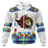 Personalized Nhl Ottawa Senators Autism Awareness 3d Hoodie You Look Lazy - demo10