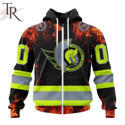 Personalized NHL Ottawa Senators Special Design Honoring Firefighters Hoodie