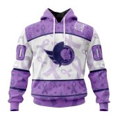 Personalized Nhl Ottawa Senators Special Lavender Fight Cancer Hoodie Heroine - demo10