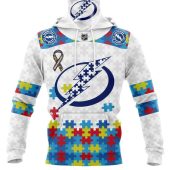 Personalized Nhl Tampa Bay Lightning Autism Awareness 3d Hoodie Speechless - demo10