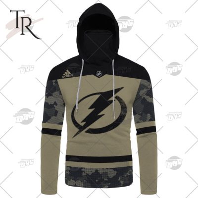 Personalized NHL Tampa Bay Lightning Camo Military Appreciation Team Authentic Custom Practice Jersey Hoodie 3D