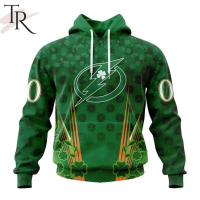 Personalized NHL Tampa Bay Lightning Full Green Design For St. Patrick's Day Hoodie
